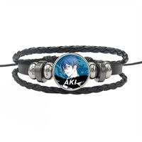 1 Piece Fashion Anime Pu Leather Drawstring Glass Unisex Bracelets main image 5