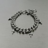 Hip-hop Cross Titanium Steel Plating Men's Bracelets sku image 1