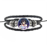 1 Piece Fashion Anime Pu Leather Drawstring Glass Unisex Bracelets sku image 9