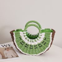 Women's Medium Spring&summer Straw Watermelon Vacation Shell String Straw Bag sku image 2