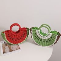 Women's Medium Spring&summer Straw Watermelon Vacation Shell String Straw Bag main image 1