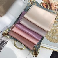Women's Simple Style Classic Style Color Block Silk Silk Scarf main image 3