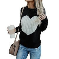 Women's Sweater Long Sleeve Sweaters & Cardigans Elegant Heart Shape main image 5