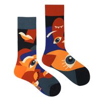 Unisex Casual Portrait Abstract Cotton Printing Crew Socks A Pair sku image 52