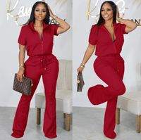 Women's Casual Letter Solid Color Spandex Polyester Pants Sets main image 2