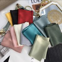 Women's Simple Style Classic Style Color Block Silk Silk Scarf main image 5