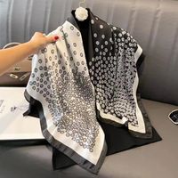 Women's Streetwear Color Block Imitated Silk Printing Scarf main image 1