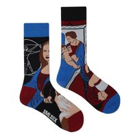 Unisex Casual Portrait Abstract Cotton Printing Crew Socks A Pair sku image 42