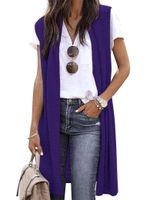 Women's Streetwear Solid Color Placket Vest Vest main image 2