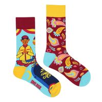 Unisex Casual Portrait Abstract Cotton Printing Crew Socks A Pair sku image 10