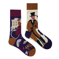 Unisex Casual Portrait Abstract Cotton Printing Crew Socks A Pair sku image 36