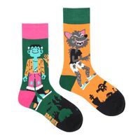 Unisex Casual Portrait Abstract Cotton Printing Crew Socks A Pair sku image 15