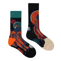 Unisex Casual Portrait Abstract Cotton Printing Crew Socks A Pair sku image 30