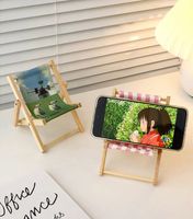 Simple Style Classic Style Color Block Wood Mobile Phone Holder main image 3