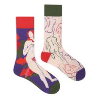 Unisex Casual Portrait Abstract Cotton Printing Crew Socks A Pair sku image 50