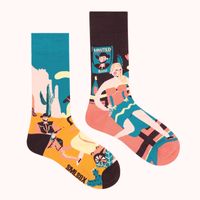 Unisex Casual Portrait Abstract Cotton Printing Crew Socks A Pair sku image 14