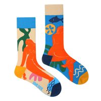 Unisex Casual Portrait Abstract Cotton Printing Crew Socks A Pair sku image 46
