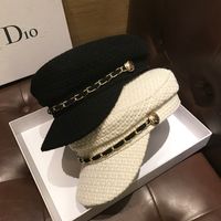 Women's Vintage Style Solid Color Curved Eaves Beret Hat main image 5
