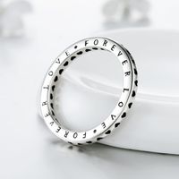 Vintage Style Romantic Letter Heart Shape Sterling Silver Plating Hollow Out Thai Silver Rings main image 1