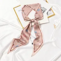 Women's Elegant Sweet Plant Satin Silk Scarf sku image 17