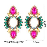 Glam Retro Lady Geometric Rhinestone Inlay Artificial Gemstones Women's Ear Studs main image 11