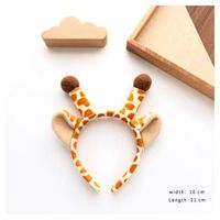 Cute Simple Style Bow Knot Giraffe Sequin Cloth Sponge Plush Hair Band sku image 1