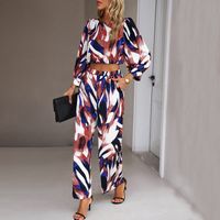 Women's Casual Printing Polyester Printing Pants Sets main image 5