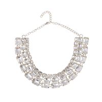 Dame Couleur Unie Alliage Incruster Strass Plaqué Or Femmes Collier sku image 2