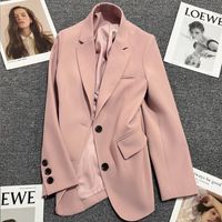 Women's Coat Long Sleeve Blazers Pocket Business Solid Color main image 5