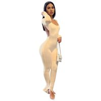 Women's Daily Street Sexy Solid Color Full Length Slit Backless Jumpsuits sku image 11