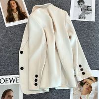 Women's Coat Long Sleeve Blazers Pocket Business Solid Color main image 6