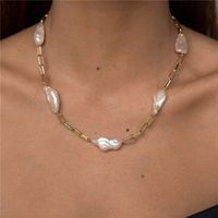 Ig Style Modern Style Geometric Freshwater Pearl Copper Plating Women's Necklace main image 1