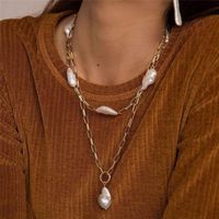 Ig Style Modern Style Geometric Freshwater Pearl Copper Plating Women's Necklace main image 5