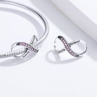Elegant Infinity Heart Shape Zircon Sterling Silver Wholesale Jewelry Accessories main image 2