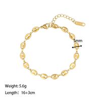 Simple Style Pig Nose Stainless Steel Plating Gold Plated Bracelets Necklace sku image 1