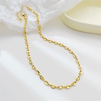 Simple Style Pig Nose Stainless Steel Plating Gold Plated Bracelets Necklace main image 4