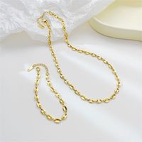 Simple Style Pig Nose Stainless Steel Plating Gold Plated Bracelets Necklace main image 1