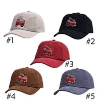 Children Unisex Cartoon Style Fire Truck Embroidery Baseball Cap main image 7