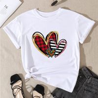 Unisex T-shirt Short Sleeve T-shirts Streetwear Heart Shape main image 4