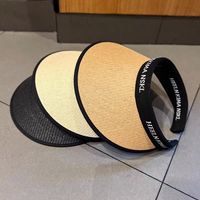 Women's Elegant Classic Style Letter Hollow Out Big Eaves Sun Hat main image 2