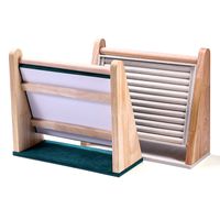 Retro Solid Color Solid Wood Flannel Jewelry Rack main image 4