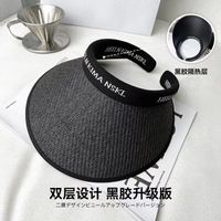 Women's Elegant Classic Style Letter Hollow Out Big Eaves Sun Hat sku image 3