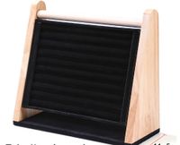 Retro Solid Color Solid Wood Flannel Jewelry Rack sku image 4