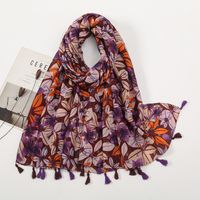 Femmes Rétro Bloc De Couleur Polyester Impression Foulard sku image 35