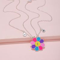 Cute Letter Smiley Face Flower Alloy Wholesale Pendant Necklace main image 5