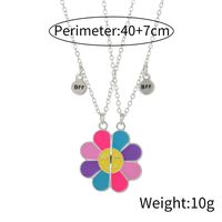Cute Letter Smiley Face Flower Alloy Wholesale Pendant Necklace sku image 1