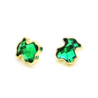 European And American Entry Lux Cute Colorful Zircon Bear Ear Studs Temperament Korean Crystal Earrings Ins Fashion And Personalized Earrings main image 4
