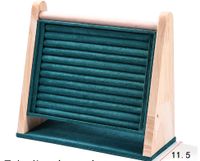 Retro Solid Color Solid Wood Flannel Jewelry Rack sku image 1