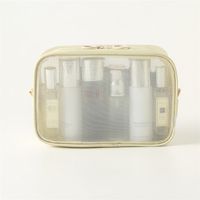 Lässig Einfarbig Gaze Aufbewahrung Tasche Kosmetiktaschen sku image 24