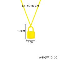 Simple Style Lock Titanium Steel Plating 18k Gold Plated Pendant Necklace main image 2
